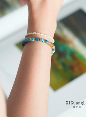 仲夏夜之梦红黑粉紫蓝色系手链