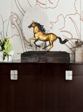 新中式风生肖艺术招财桌面摆件