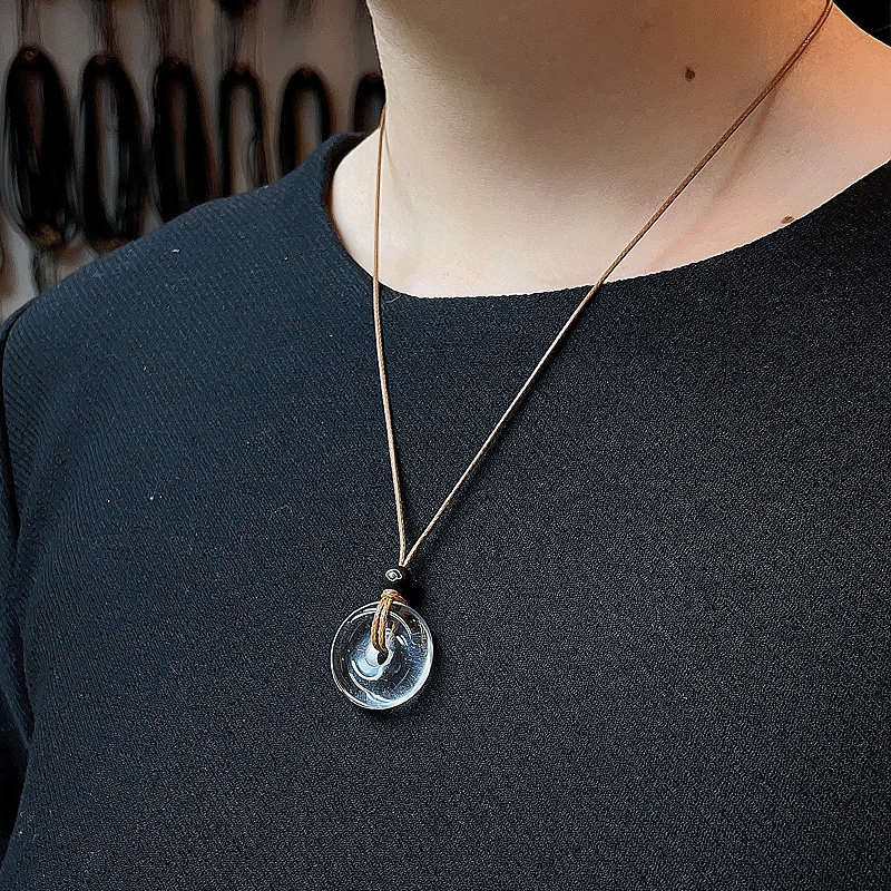 1mm ultra-fine pendant rope, small hole safety buckle, special ring lanyard, no-tie necklace, jade pendant with rope, high-end gold