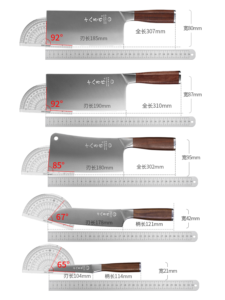 十八子作菜刀家用切肉切片刀阳江刀具厨房斩切刀官方旗舰店正品 - 图3