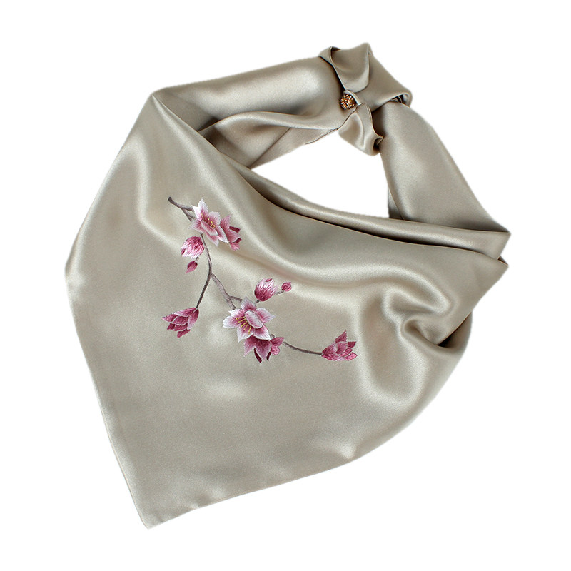 护颈小围巾刺绣丝巾真丝桑蚕丝大方巾女苏绣中国风送长辈实用礼物,淘宝优惠券,粉丝福利购,淘宝优惠卷