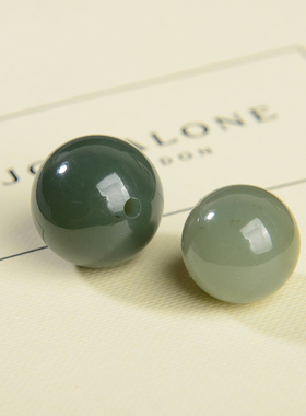 和田玉散珠单珠青白玉天然配珠