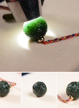 赤钰堂和田碧玉回纹散珠雕花配珠