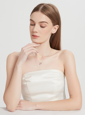 项链锁骨链千禧媛喜925银锁骨链