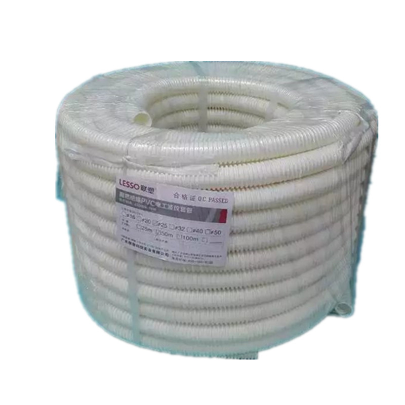 联塑PVC硬质波纹管外径16MM 20 25 32 40 50穿线管阻燃绝缘电线管-图3