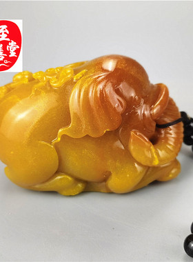 仿寿山石雕玉石吉祥如意手把件奇石观赏石送把件绳随机发