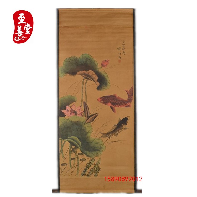 名人字画仿古画国画花鸟图客厅挂画郑板桥中堂卷轴画做旧集合,淘宝优惠券,粉丝福利购,淘宝优惠卷