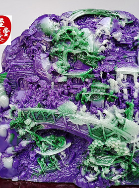 清明上河图摆件客厅装饰奇石观赏