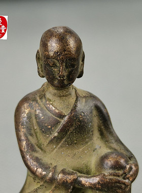 古玩收藏老包浆板凳少林小子摆件板凳佛铜摆件风水玄关用品