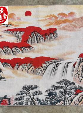 仿古画名人字画国画刺绣鸿运当头春月船织锦画客厅装饰画未装裱
