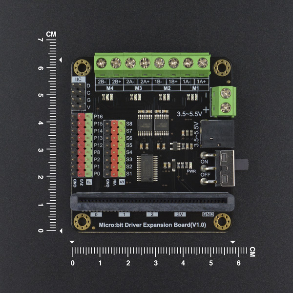 DFRobot micro:bit电机驱动板扩展板4路电机8路舵机9个GPIO接口 - 图1