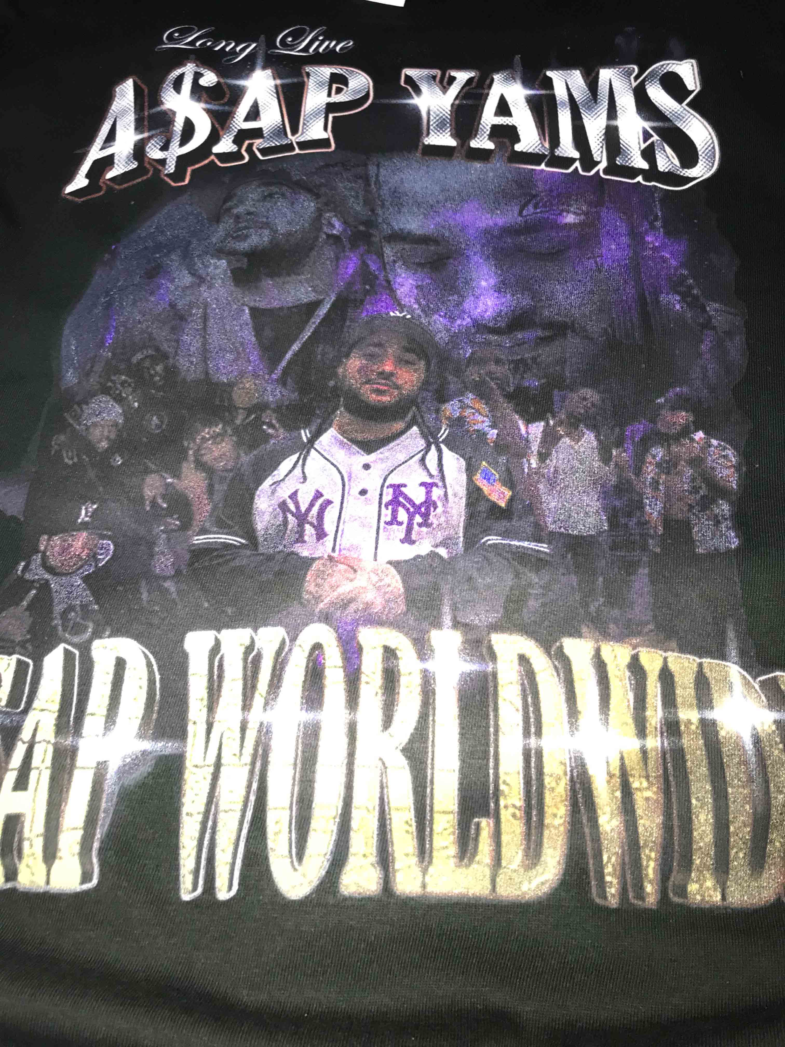 A$AP MOB Asap Rocky YAMS R.I.P Hiphop Vintage Tee RIP致敬 - 图0