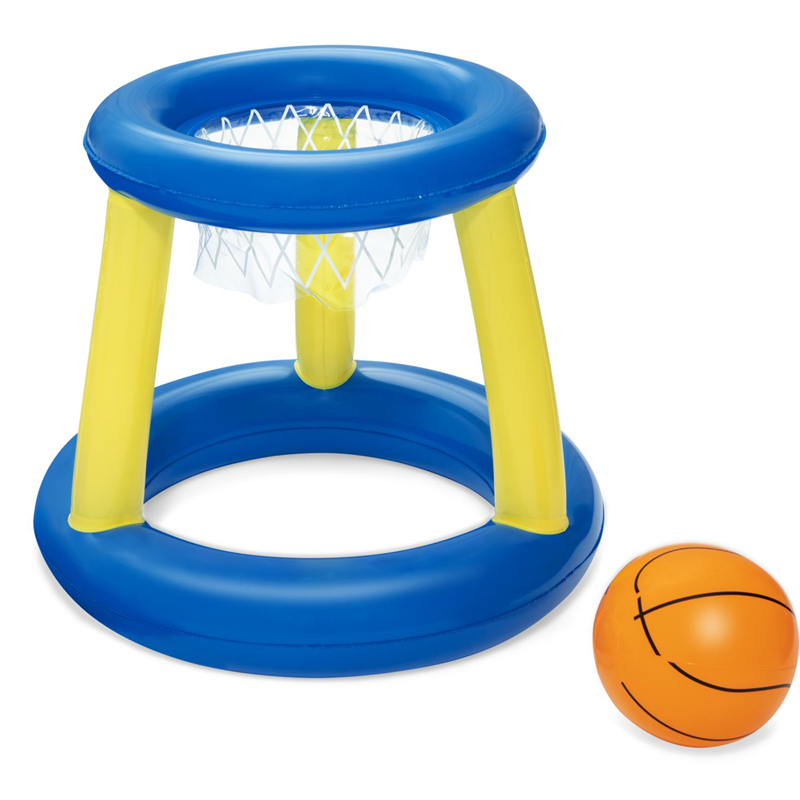 男女宝宝游泳池戏水用品小孩充气篮球架儿童水上投篮球门游泳玩具 - 图3