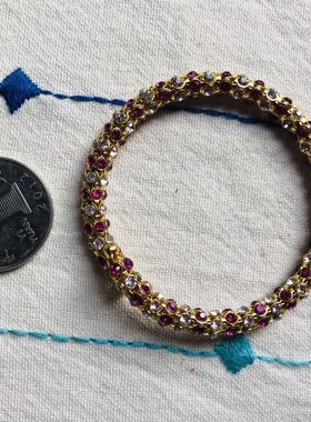 跳舞表演开口可调节镶钻石手镯