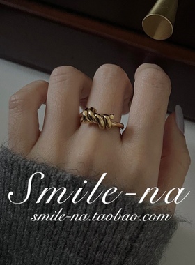 韩国进口小众925纯银复古指环