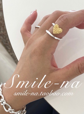 韩国进口925纯银镀金桃心18K