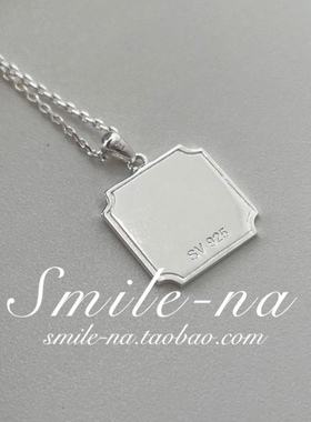 韩国东大门进口设计款方形银牌