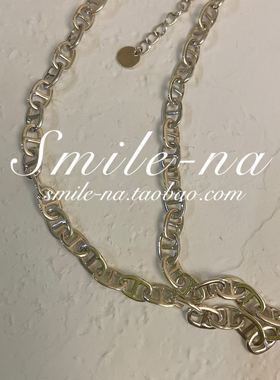 韩国进口小众款925项链女猪鼻子