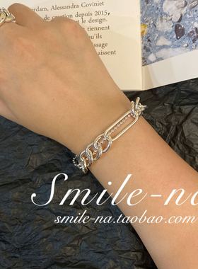 韩国进口设计师款925拼接别针