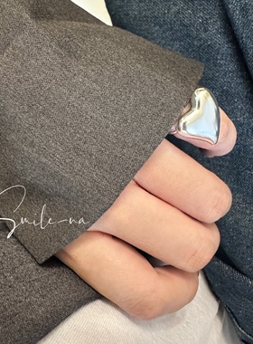 925纯银开口戒指指环设计师款925