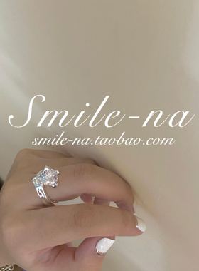 小众风ins925大锆石凹凸实心戒指