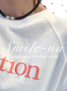 韩国进口925纯银磨砂女吊坠项链