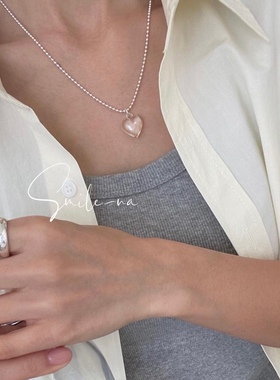 爱心韩国吊坠925纯银吊坠