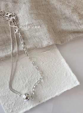 时尚韩国锁骨链小众项链拼接