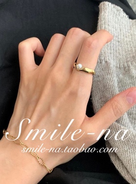 韩国进口ins925纯银饰敲击纹理