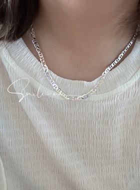 925纯银猪鼻子设计款重工项链