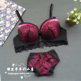 Сексуальный бюстгальтер пуш-ап, комфортное нижнее белье, комплект, европейский стиль, большой размер, увеличенная толщина