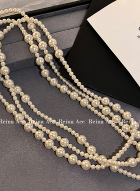 风长款叠戴珍珠项链女毛衣链气质高级感轻奢小众2024新款爆款