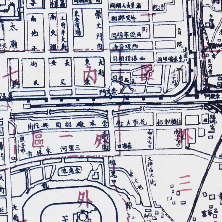 1947年北平市城郊地图民国电子手绘老地图历史地理资料素材-图3