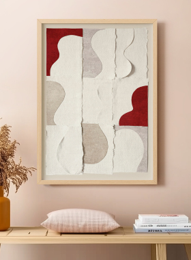 素语轻描客厅卧室沙发玄关墙壁装饰画挂画艺术框油画壁画插画组合