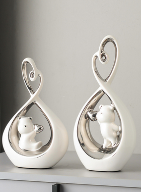 陶瓷轻奢酒柜装饰品摆件