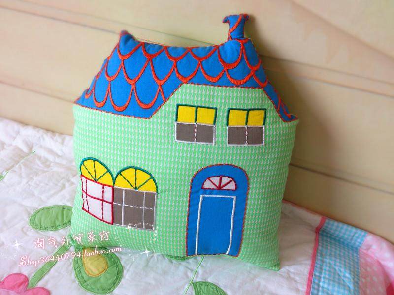 新款儿童靠垫抱枕 布艺软饰床头靠枕 床上用品家居午睡 屋子抱枕,淘宝优惠券,粉丝福利购,淘宝优惠卷