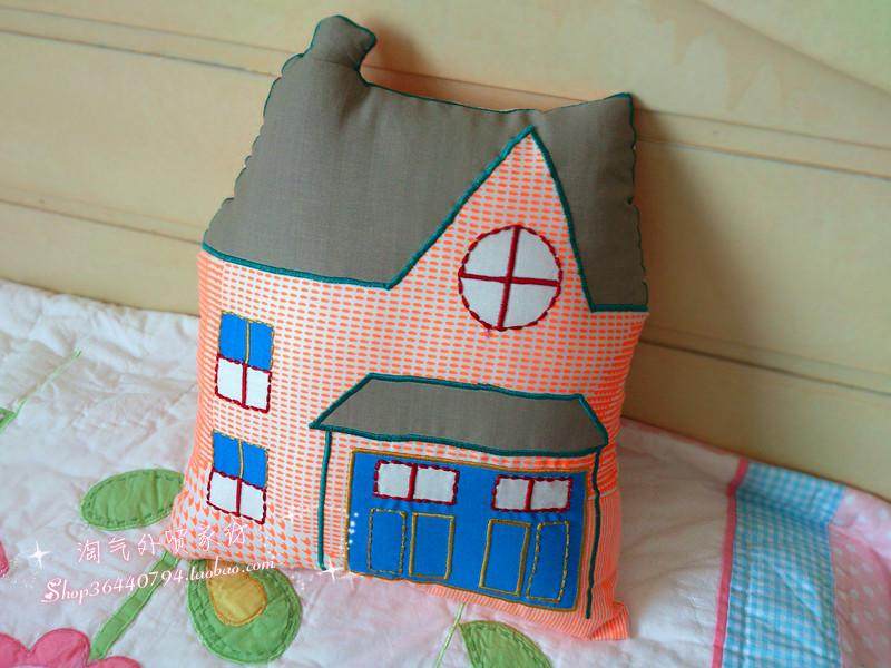 新款儿童靠垫抱枕 布艺软饰床头靠枕 床上用品家居午睡 屋子抱枕,淘宝优惠券,粉丝福利购,淘宝优惠卷