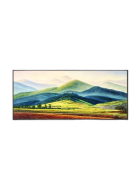 客厅挂画风景画靠山图美式纯手绘