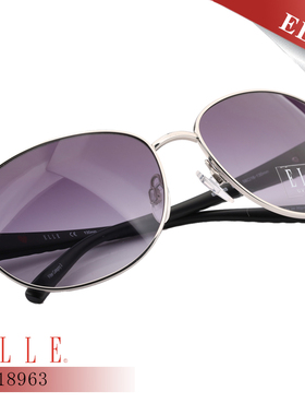 ELLE金属圆框拼接材质太阳镜