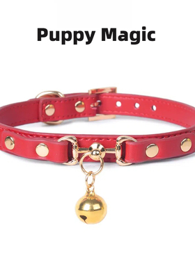 Puppy Magic定做防过敏男女m情侣项圈k9情调项链颈带choker铃铛圈