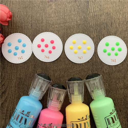 Nuvo 珐琅液多色1oz3D带闪745-775珠光1800-1810卡片点缀进口颜料 - 图0
