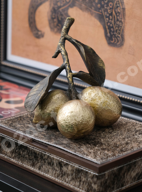 仿古铜树脂果壳软装饰品摆件
