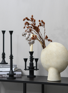 简约侘寂风日式陶瓷花瓶摆件