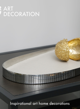 金属皮革轻奢风客厅书房餐厅