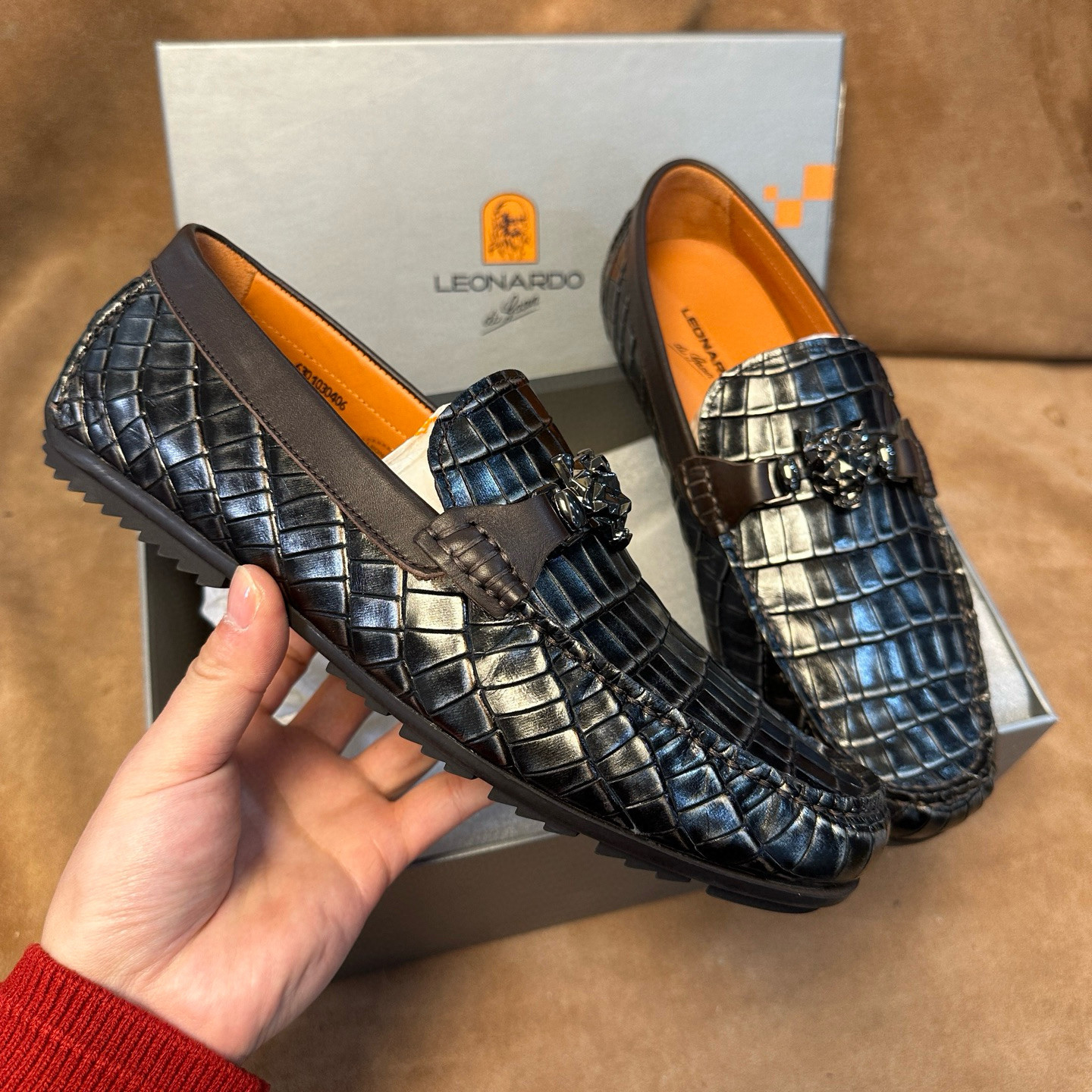 撤柜40 41 42意大利Leonardo男士一脚蹬豆豆皮鞋进口头层牛皮AA39,淘宝优惠券,粉丝福利购,淘宝优惠卷