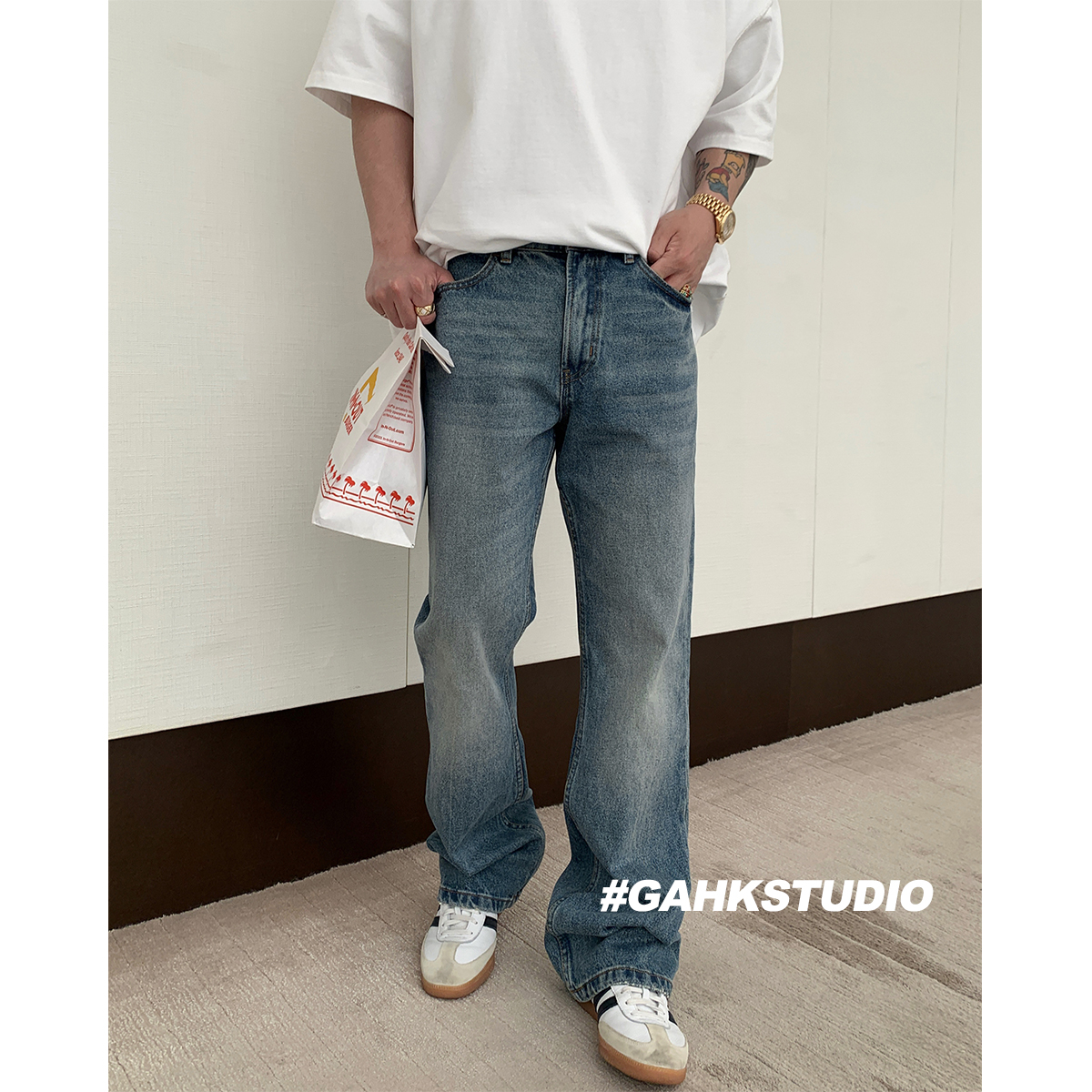 GAHKSTUDIO 店主私服穿了n年的显瘦显腿长微喇叭牛仔裤