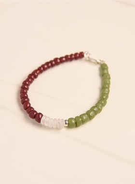 基础款油画串珠复古风琉璃手链