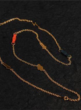 中古Vintage复古小鸟吊坠项链