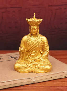 沙金地藏王佛像家用九华山地藏菩萨座像佛堂摆件供奉娑婆三圣摆件