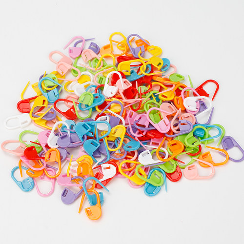 手工毛线编织工具配件彩色记号小别针防解别扣钩针编织塑料记号扣 - 图2